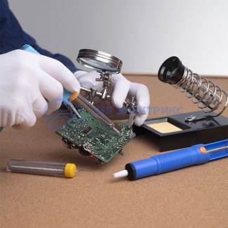 фото Набор для пайки REXANT (паяльник импульсный 30/70 Вт, оловоотсос, подставка, припой)