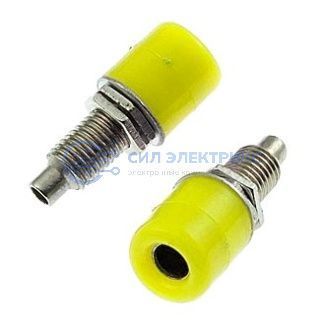 фото Штекер (гнездо, клемма) Z011 4mm panel jack YELLOW