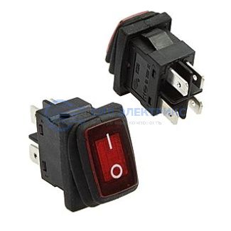 фото Клавишный переключатель SB015, IP65, on-off, размеры 13x19.2 мм, номинальное напряжение 250 В, ток 6 А