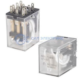 фото Реле REK 77/3-3, 48VDC, 10A, тип контактов: переключающий (SPDT), сила удержания: 105 г, рабочая температура: -40°C до +85°C