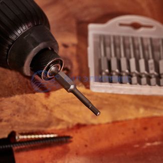 Бита шестигранная HEX-3х50 мм для шуруповерта (упак. 10 шт.) Kranz фото Бита шестигранная HEX-3х50 мм для шуруповерта (упак. 10 шт.) Kranz