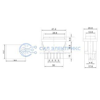 Переключатель (стеклоподъемника) клавишный 12V 20А (5с) (ON)-OFF-(ON) черный с подсветкой (ASW-02D) REXANT фото Переключатель (стеклоподъемника) клавишный 12V 20А (5с) (ON)-OFF-(ON) черный с подсветкой (ASW-02D) REXANT