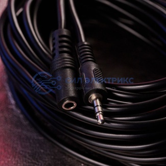 фото Шнур Стерео 3,5мм гнездо - Стерео 3,5мм штекер, 10м REXANT