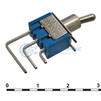 фото Микротумблер MTS-102-C4, ON-ON, DPDT, 3 А, 250 В, 20 мОм