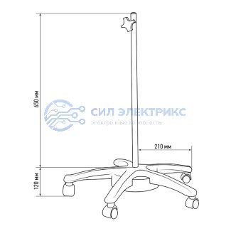 Стойка (штатив) напольная мобильная для луп с подсветкой, пятилучевая, белая (SMP) REXANT фото Стойка (штатив) напольная мобильная для луп с подсветкой, пятилучевая, белая (SMP) REXANT