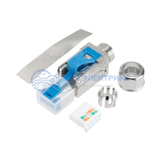 Разъем RJ-45(8P8C) полевой заделки под витую пару, FTP, CAT 6 (50 µ"/ 50 микродюймов) серия PRO REXANT фото Разъем RJ-45(8P8C) полевой заделки под витую пару, FTP, CAT 6 (50 µ"/ 50 микродюймов) серия PRO REXANT
