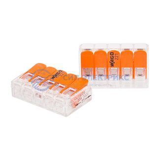 фото 221-415 Универсальная компактная клемма 5-контактная до 4,0 мм² (25 шт./уп.) WAGO