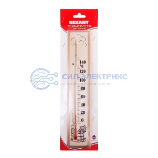 фото Термометр для сауны, основание — дерево 60х300 мм REXANT