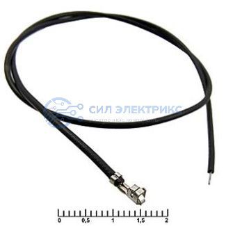 фото Разъем питания низковольтный H 2,54 mm AWG26 0,3m black