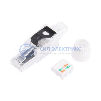 Разъем RJ-45(8P8C) полевой заделки под витую пару, UTP, CAT 6 (50 µ"/ 50 микродюймов) серия PRO REXANT фото Разъем RJ-45(8P8C) полевой заделки под витую пару, UTP, CAT 6 (50 µ"/ 50 микродюймов) серия PRO REXANT