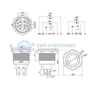 Кнопка антивандальная Ø 22 12В(LED) Б/Фикс (5с) OFF-(ON)/ON-(OFF) подсв./зеленая REXANT фото Кнопка антивандальная Ø 22 12В(LED) Б/Фикс (5с) OFF-(ON)/ON-(OFF) подсв./зеленая REXANT