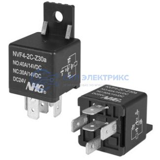 Реле NVF4-2-C-Z-40/30-A1-DC24V-1.6, 24VDC, 10A, тип контактов: переключающий (SPDT), сила удержания: 100 г, рабочая температура: -40°C до +85°C фото Реле NVF4-2-C-Z-40/30-A1-DC24V-1.6, 24VDC, 10A, тип контактов: переключающий (SPDT), сила удержания: 100 г, рабочая температура: -40°C до +85°C