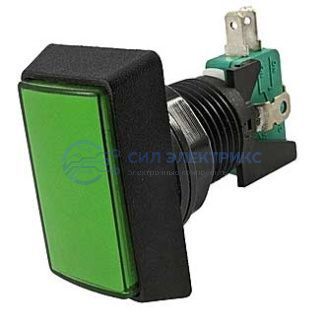 фото Кнопка GMSI-3B-R no(nc)+nc(no) green, зеленая подсветка, 3 контактных положения, кнопка с нормальным/обратным контактом