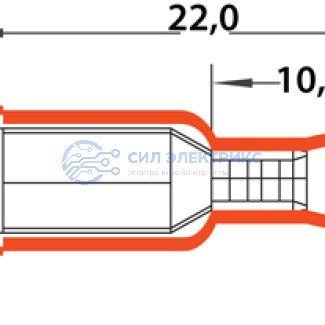 фото Разъем штекерный изолированный гнездо 4 мм 1.5-2.5 мм² (РШи-м 2.5-4/РШИм 2-5-4 ) синий REXANT