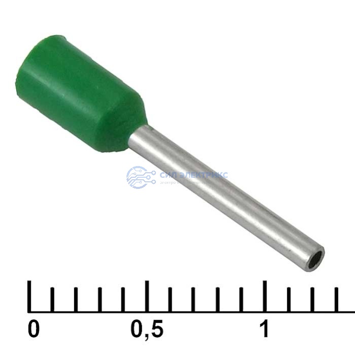 Наконечник на кабель DN00510 green (1x10mm) фото Наконечник на кабель DN00510 green (1x10mm)