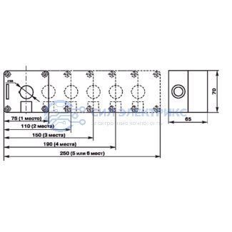 фото Корпус пластиковый КП 3 кнопки 22 мм