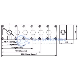 фото Корпус пластиковый КП 3 кнопки 22 мм