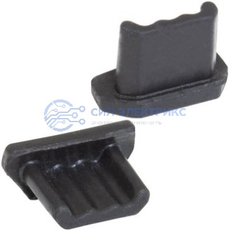 Rubber plug microUSB 02 black фото Rubber plug microUSB 02 black