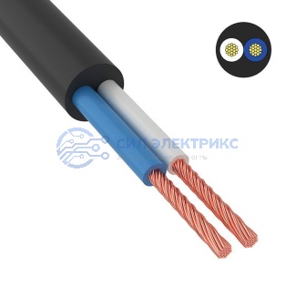 фото Провод соединительный ПВС 2х1,5 мм² 150 м черный ГОСТ 7399-97