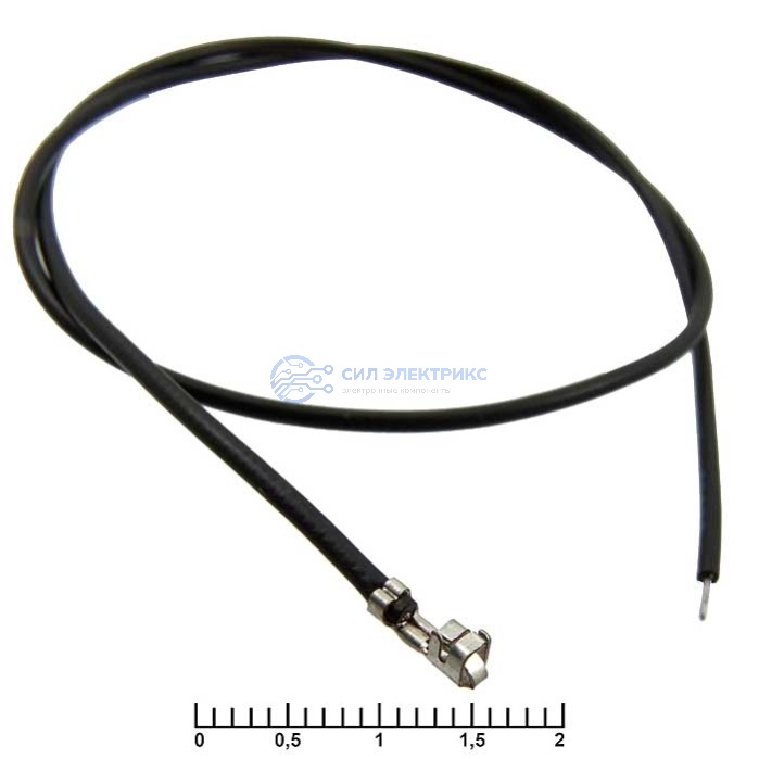 Разъем питания низковольтный H 2,54 mm AWG26 0,3m black фото Разъем питания низковольтный H 2,54 mm AWG26 0,3m black