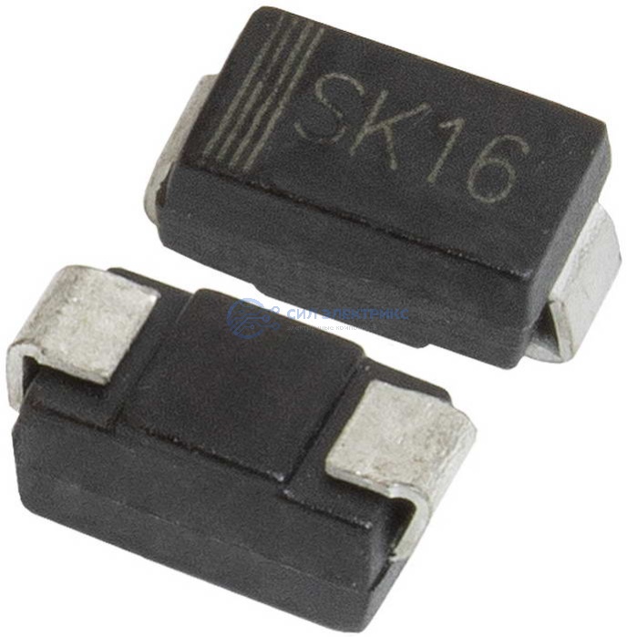 Диод Шоттки SK16, 1A, 60V, корпус DO-41 фото Диод Шоттки SK16, 1A, 60V, корпус DO-41