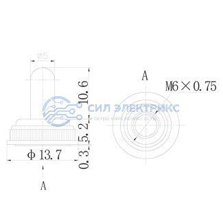 фото Защита для тумблеров типа MTS силикон REXANT