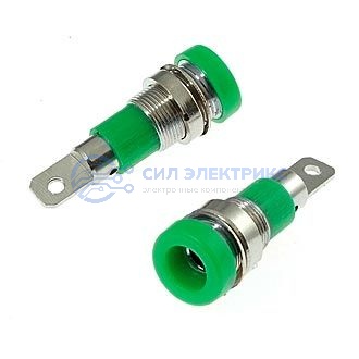 Z009 4mm panel jack GREEN фото Z009 4mm panel jack GREEN