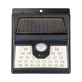 фото Светильник ПРОЖЕКТОР NEW AGE 3 РЕЖИМА РАБОТЫ на солнечной батарее, датчик движения плюс датчик освещенности, кнопка вкл/выкл герметичная фасадная, LED COB монта