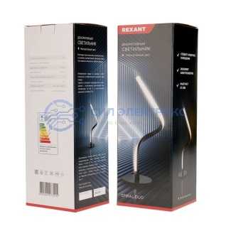 фото Светильник декоративный Spiral Duo, LED, 2Вт, 3000К, 5В, черный REXANT