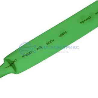 фото Трубка термоусаживаемая ТУТ 15,0/7,5мм, зеленая, упаковка 50 шт. по 1м, PROconnect