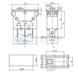 Автомат - предохранитель 250V 15А (3с) RESET-OFF красный с подсветкой (IRS-1-B15) REXANT фото Автомат - предохранитель 250V 15А (3с) RESET-OFF красный с подсветкой (IRS-1-B15) REXANT