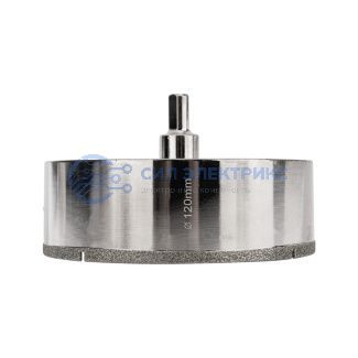 Коронка алмазная 120 мм по керамограниту с центровочным сверлом Kranz фото Коронка алмазная 120 мм по керамограниту с центровочным сверлом Kranz