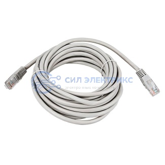 фото Шнур коммутационный, патч-корд U/UTP RJ45-RJ45, CAT 5e, PVC серый, 7м REXANT