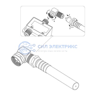 фото Переходник антенный, (штекер F - гнездо F), угловой, (1шт) REXANT