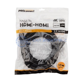 фото Кабель HDMI - HDMI 2,0, 10м, Gold, PROconnect