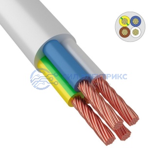 фото Провод соединительный ПВС 4x0,75 мм² 200 м белый ГОСТ 7399-97