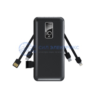 Портативное зарядное устройство Power Bank (аккумуляторная батарея) 10000 mAh, черное REXANT фото Портативное зарядное устройство Power Bank (аккумуляторная батарея) 10000 mAh, черное REXANT