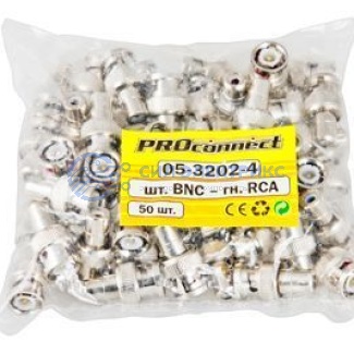 Переход штекер BNC - гнездо RCA PROCONNECT фото Переход штекер BNC - гнездо RCA PROCONNECT