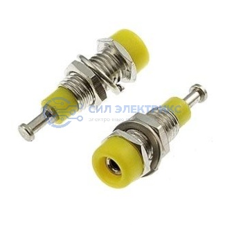 Штекер (гнездо, клемма) Z008 2mm panel jack YELLOW фото Штекер (гнездо, клемма) Z008 2mm panel jack YELLOW