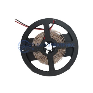 фото LED лента 5м 12 В, 6 мм, S-образная плата, IP23, SMD 2835, 60 LED/m, цвет свечения белый (6000 К) LAMPER