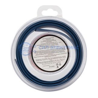 Трубка термоусаживаемая ТУТ нг 10,0/5,0мм, синяя, ролик 2,44м REXANT фото Трубка термоусаживаемая ТУТ нг 10,0/5,0мм, синяя, ролик 2,44м REXANT