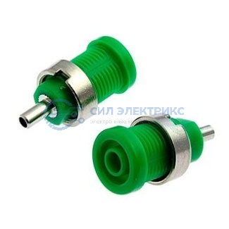 Штекер (гнездо, клемма) Z014 4mm panel jack GREEN фото Штекер (гнездо, клемма) Z014 4mm panel jack GREEN