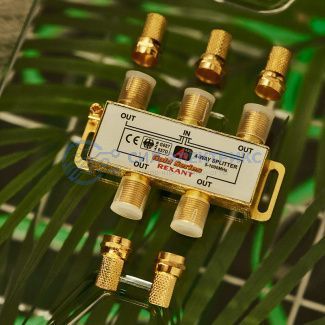 фото Делитель ТВ х 4 + 5шт. F BOX 5-1000МГц GOLD REXANT