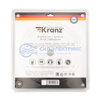 Диск пильный 300 мм х 36 зуб х 32/30 мм KRANZ фото Диск пильный 300 мм х 36 зуб х 32/30 мм KRANZ