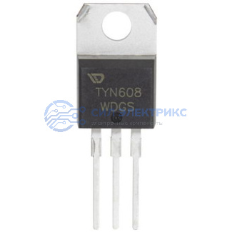 фото Низковольтный тиристор TYN608RG, 800 В, 8 А, корпус TO-220