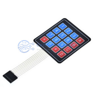 фото Клавиатура KB-16-4x4-MEM, 16 кнопок, 4x4, мембранная, 5V