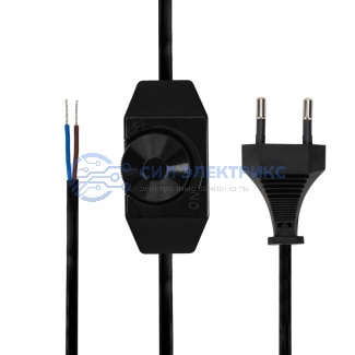 фото Сетевой шнур с диммером, 2х0,75 мм², 2 м черный REXANT