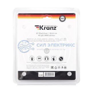 Диск пильный 185 мм х 40 зуб х 30/20 мм KRANZ фото Диск пильный 185 мм х 40 зуб х 30/20 мм KRANZ