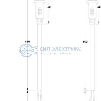 фото Соединительный кабель (4pin) герметичный (IP67) 4х0.75мм² белый REXANT