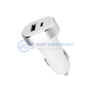 Автозарядка в прикуриватель REXANT АЗУ USB-A+USB-C, 3.1 A белая фото Автозарядка в прикуриватель REXANT АЗУ USB-A+USB-C, 3.1 A белая